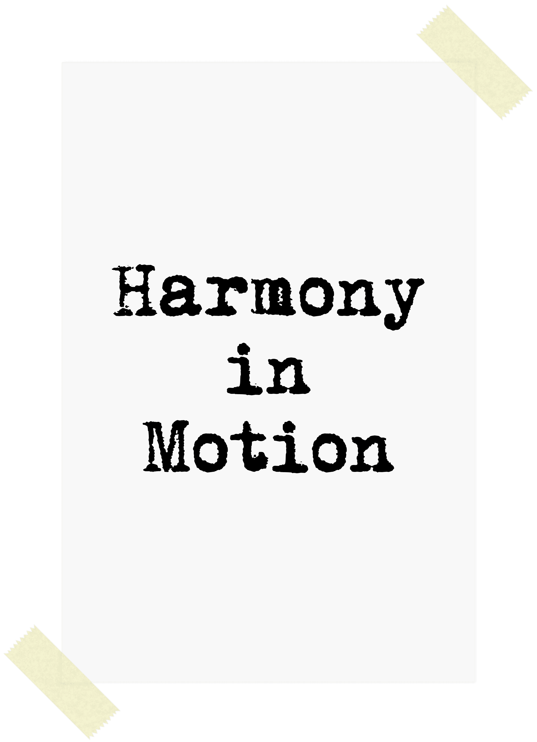 Harmony in Motion reverse side