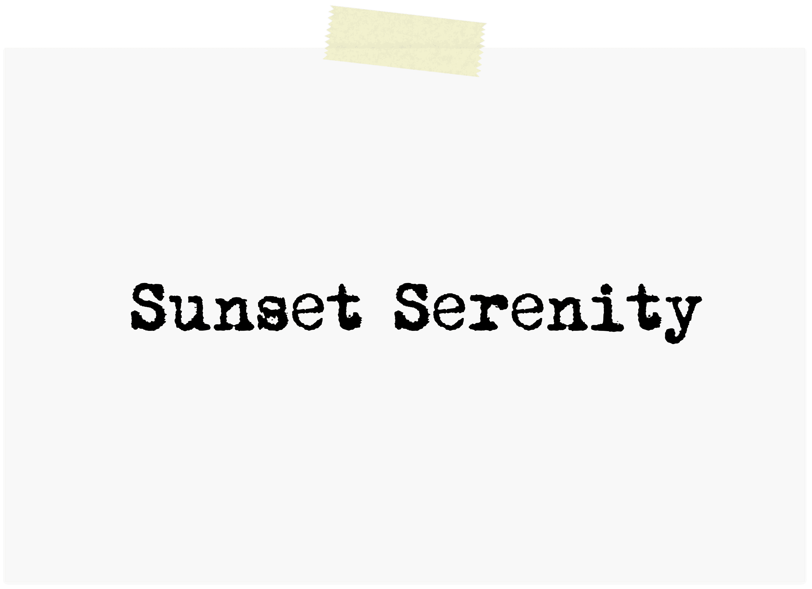Sunset Serenity reverse side