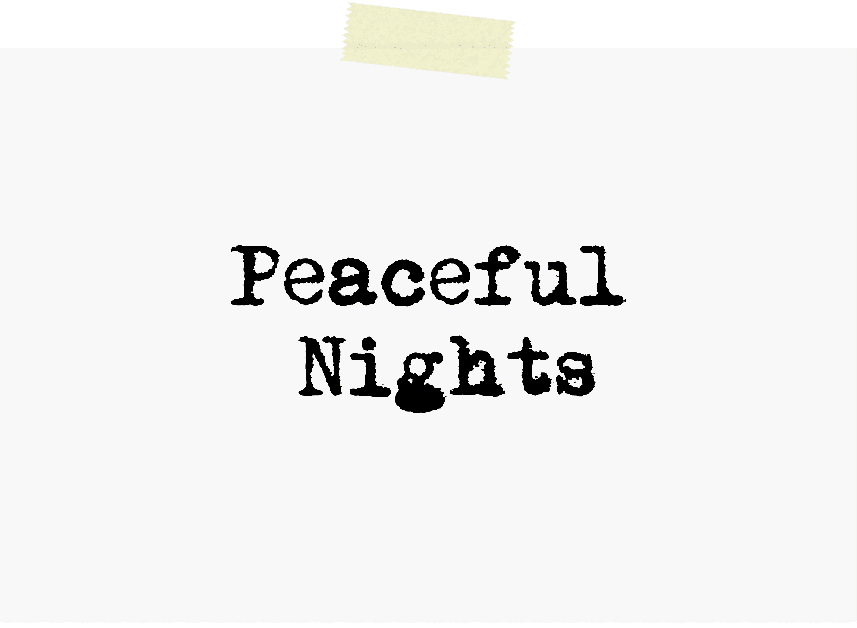 Peaceful Nights reverse side